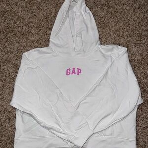 GAP White Hoodie with Pink Arch Logo